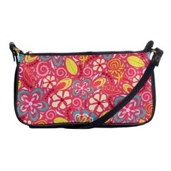 Whimsy Floral Pattern  Shoulder Clutch Bag by PaperDesignNest