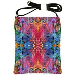 Firey Repeats I Shoulder Sling Bag by kaleidomarblingart