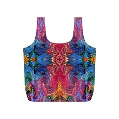 Firey Repeats I Full Print Recycle Bag (s) by kaleidomarblingart