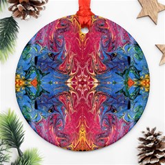 Firey Repeats I Ornament (round) by kaleidomarblingart