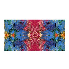 Firey Repeats I Satin Wrap 35  X 70  by kaleidomarblingart