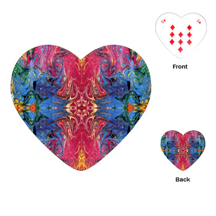 Firey Repeats I Playing Cards Single Design (Heart)