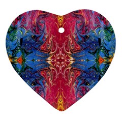 Firey Repeats I Heart Ornament (two Sides) by kaleidomarblingart