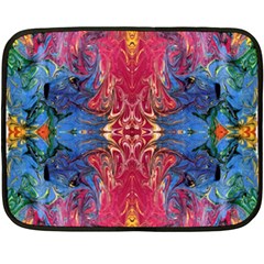 Firey Repeats I One Side Fleece Blanket (mini) by kaleidomarblingart