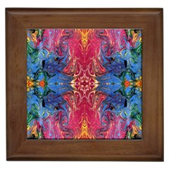 Firey Repeats I Framed Tile by kaleidomarblingart