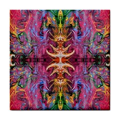 Firey Repeats Iv Tile Coaster by kaleidomarblingart