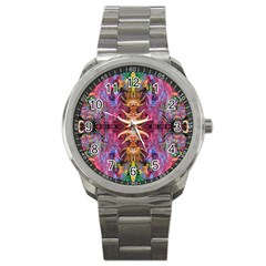 Firey Repeats Iv Sport Metal Watch by kaleidomarblingart