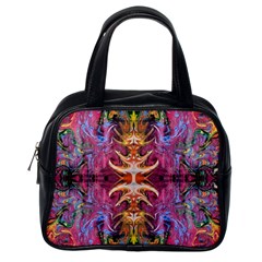 Firey Repeats Iv Classic Handbag (one Side) by kaleidomarblingart