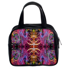 Firey Repeats Iv Classic Handbag (two Sides) by kaleidomarblingart