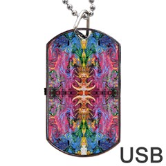 Firey Repeats Iv Dog Tag Usb Flash (one Side) by kaleidomarblingart