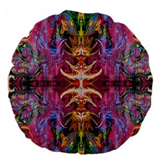 Firey Repeats Iv Large 18  Premium Round Cushions by kaleidomarblingart