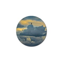 Bird Flying Over Stormy Sky Golf Ball Marker by dflcprintsclothing