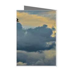 Bird Flying Over Stormy Sky Mini Greeting Cards (pkg Of 8) by dflcprintsclothing