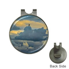 Bird Flying Over Stormy Sky Hat Clips With Golf Markers by dflcprintsclothing