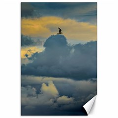 Bird Flying Over Stormy Sky Canvas 24  X 36  by dflcprintsclothing