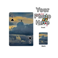 Bird Flying Over Stormy Sky Playing Cards 54 Designs (mini)