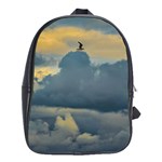 Bird Flying Over Stormy Sky School Bag (XL) Front