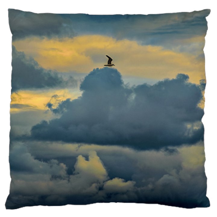 Bird Flying Over Stormy Sky Standard Flano Cushion Case (One Side)