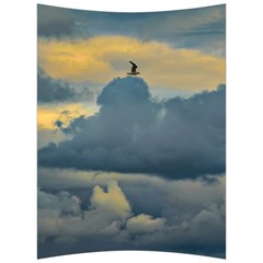 Bird Flying Over Stormy Sky Back Support Cushion