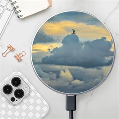 Bird Flying Over Stormy Sky Wireless Charger by dflcprintsclothing