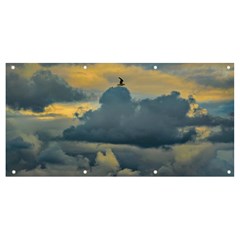 Bird Flying Over Stormy Sky Banner And Sign 8  X 4  by dflcprintsclothing