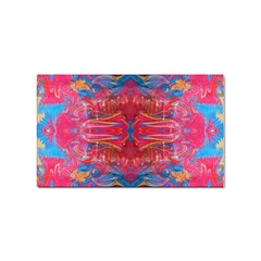 Red Swirls Repeats Iii Sticker Rectangular (100 Pack) by kaleidomarblingart