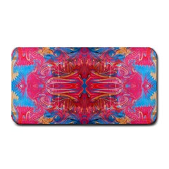 Red Swirls Repeats Iii Medium Bar Mat by kaleidomarblingart