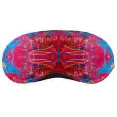 Red Swirls Repeats Iii Sleeping Mask by kaleidomarblingart