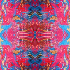 Red Swirls Repeats Iii Play Mat (rectangle) by kaleidomarblingart