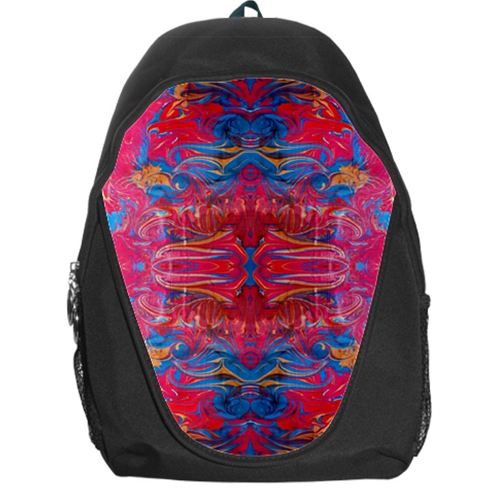 Red Swirls Repeats III Backpack Bag