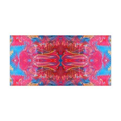 Red Swirls Repeats Iii Yoga Headband by kaleidomarblingart