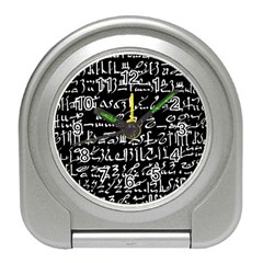 Sanscrit Pattern Design Travel Alarm Clock by dflcprintsclothing