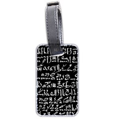 Sanscrit Pattern Design Luggage Tag (two Sides) by dflcprintsclothing