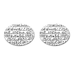 Sanscrit Pattern Design Cufflinks (oval) by dflcprintsclothing