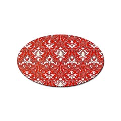 Red And White Christmas Ornament Sticker Oval (10 Pack) by ConteMonfrey