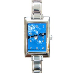 Trees & Sky In Martinsicuro, Italy  Rectangle Italian Charm Watch by ConteMonfrey