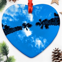 Trees & Sky In Martinsicuro, Italy  Ornament (heart) by ConteMonfrey