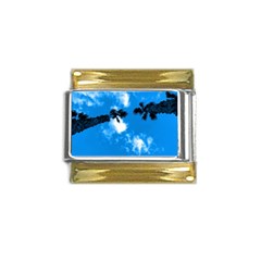 Trees & Sky In Martinsicuro, Italy  Gold Trim Italian Charm (9mm) by ConteMonfrey