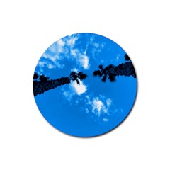 Trees & Sky In Martinsicuro, Italy  Rubber Coaster (round) by ConteMonfrey