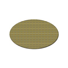 Golden Striped Decorative Pattern Sticker (oval) by dflcprintsclothing