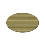 Golden Striped Decorative Pattern Sticker Oval (100 pack) Front