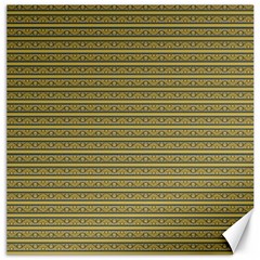 Golden Striped Decorative Pattern Canvas 12  X 12  by dflcprintsclothing