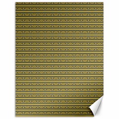 Golden Striped Decorative Pattern Canvas 12  X 16  by dflcprintsclothing