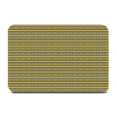 Golden Striped Decorative Pattern Plate Mats by dflcprintsclothing