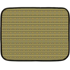 Golden Striped Decorative Pattern Fleece Blanket (mini) by dflcprintsclothing