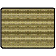 Golden Striped Decorative Pattern One Side Fleece Blanket (large) by dflcprintsclothing