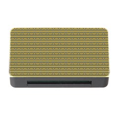 Golden Striped Decorative Pattern Memory Card Reader With Cf