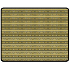 Golden Striped Decorative Pattern Fleece Blanket (medium) by dflcprintsclothing