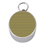 Golden Striped Decorative Pattern Mini Silver Compasses Front