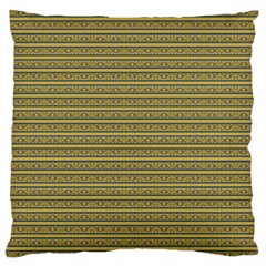 Golden Striped Decorative Pattern Standard Flano Cushion Case (two Sides) by dflcprintsclothing